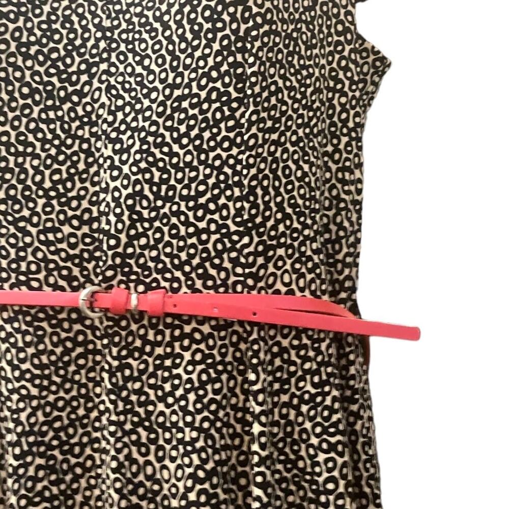 Christopher & Banks Women's Pebble Print Cap Sleeve Dress w Belt | Size 10 - Picture 6 of 10